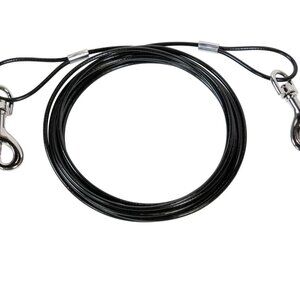 Pet Champion 10ft Vinyl-Covered Tie-Out Cable for Dogs up to 40 Pounds